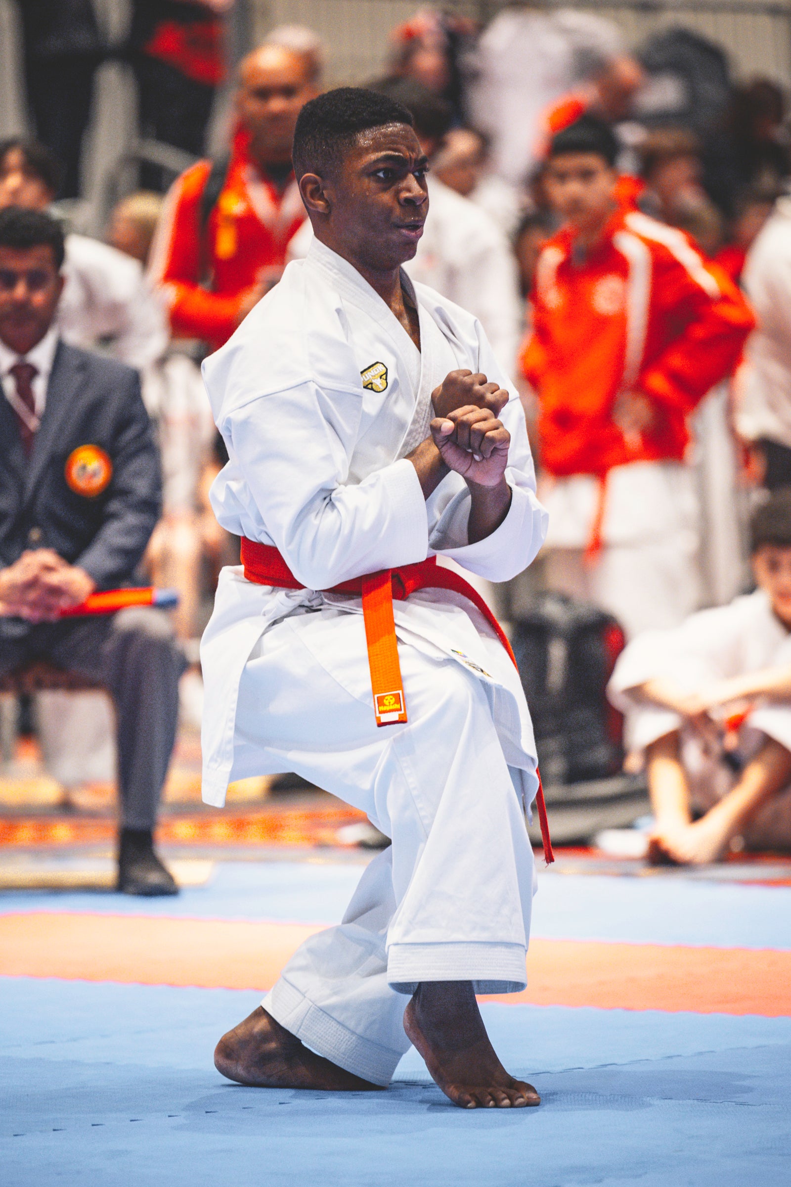 martial artist competing