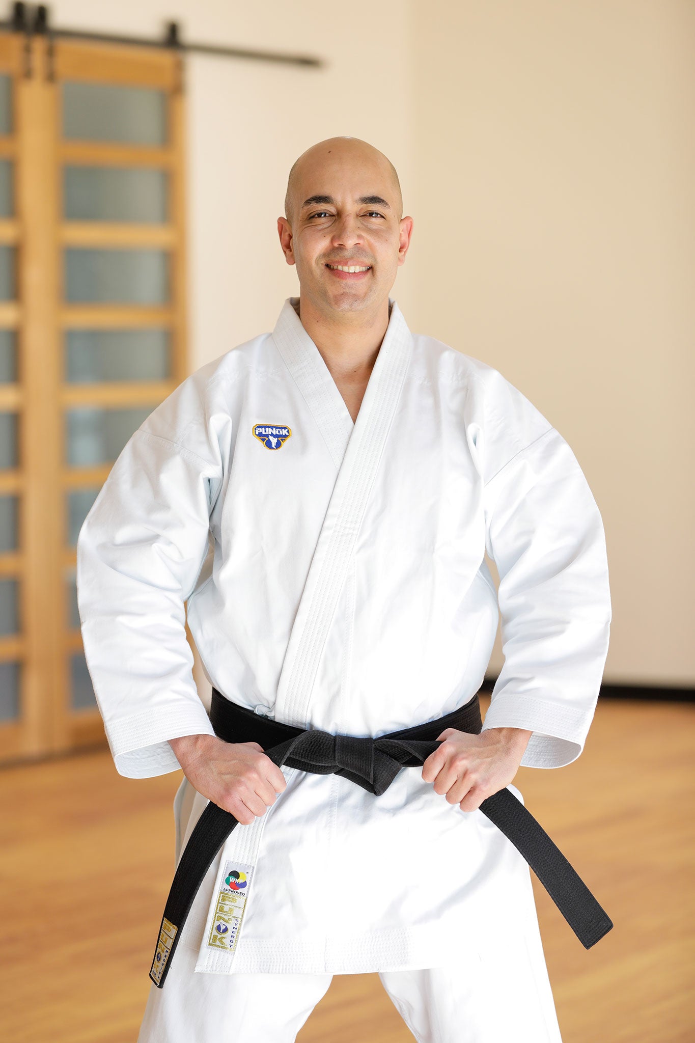 man wearing martial arts gi